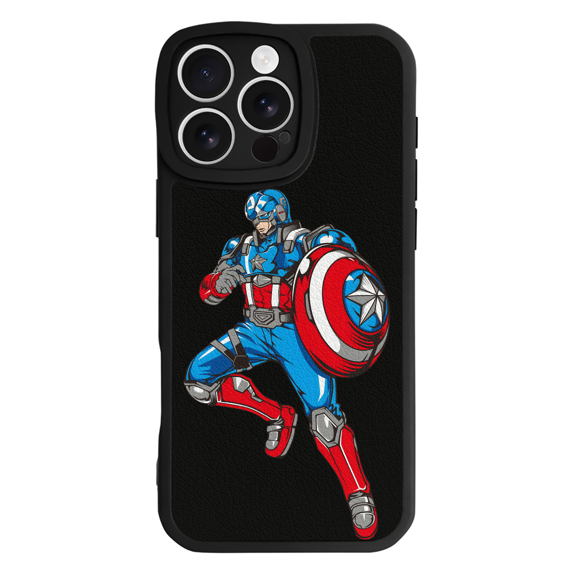 （画像用） アベンジャーズ The Avengers 【iPhone 16シリーズ対応】シリコンスマホケース（レザー調） 材質：シリコン